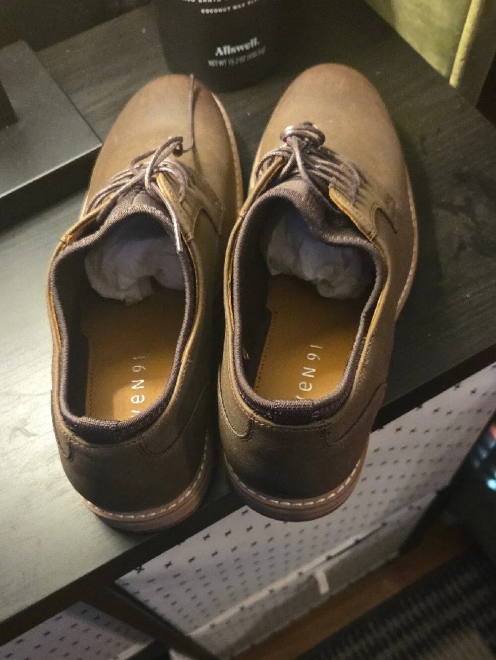 Men's Brown Derby Lace-Up Dress Shoes